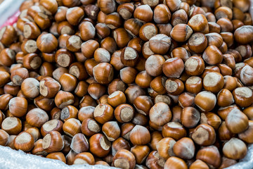 chestnuts on the market in a bag mound eastern market