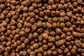 chickpeas market bag mound handful east