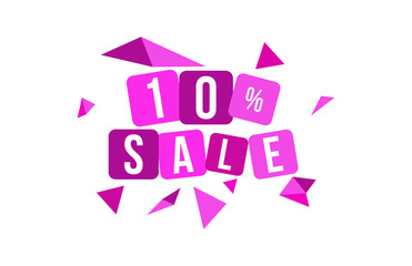 10 Percent SALE Discount Price Offer Sign 