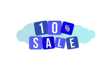 10 Percent SALE Discount Price Offer Sign 