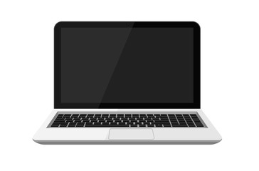 Modern laptop design in black and white color