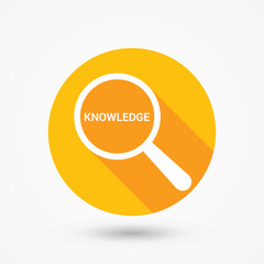 Learning Concept: Magnifying Optical Glass With Words Knowledge