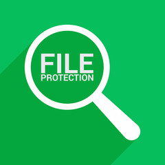 Protection Concept: Magnifying Optical Glass With Words File Protection