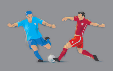 Football soccer players