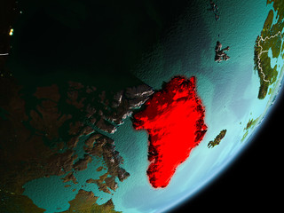 Orbit view of Greenland