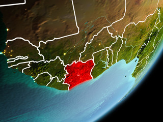Orbit view of Ivory Coast