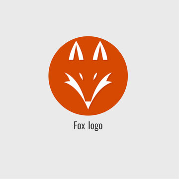 page fox Orange logo. modern on white background