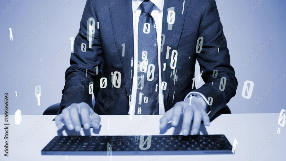 Poster Keyboard typing people. Programming concept. Software development.