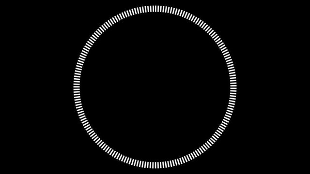 UX Dashed Clock Dashed Loader. A simple and clean circular loading symbol with ticks. Element includes alpha channel.