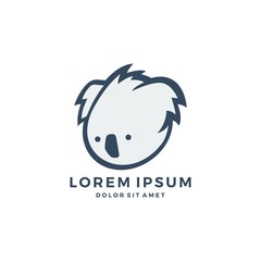 Obraz premium koala head logo vector