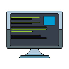 Computer screen technology vector illustration graphic design