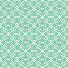 Seamless turquoise vintage ornate floral mesh abstract pattern vector