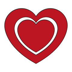 Heart life symbol videogame element cartoon vector illustration graphic design