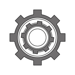 Gear working symbol vector illustration graphic design