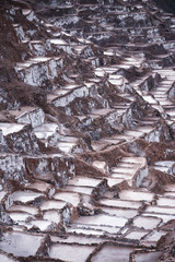 Salinas de Maras, man-made salt mines in the Sacred Valley near Cusco, Peru