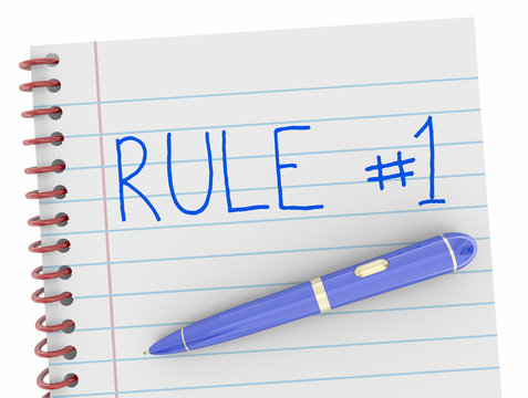 Rule Number 1 Notepad Pen One Follow Top To Do 3d Illustration