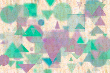 Abstract conceptual pattern shape. Random, digital, soft & triangle.
