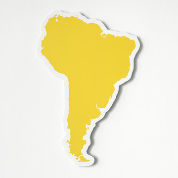 Blank map of South America