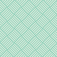 Seamless turquoise diagonal oriental striped geometric pattern vector