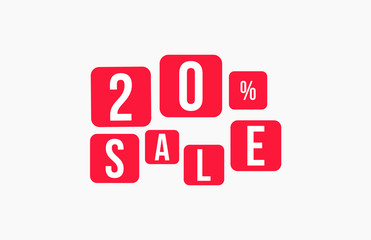 20 Percent SALE Discount Price Offer Sign