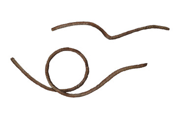 Hand drawn rope isolated