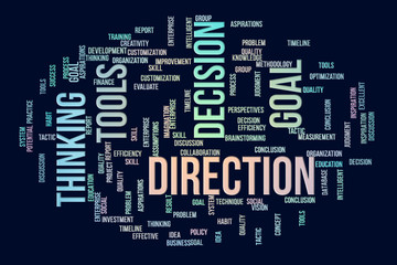 Abstract conceptual words cloud business. Art, message, graphic & generative.