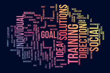 Conceptual background business for design or texture. Words cloud, creative, illustration, communication & wallpaper.