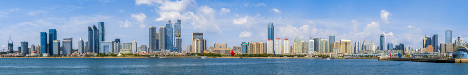 Skyline of urban architectural landscape in Qingdao