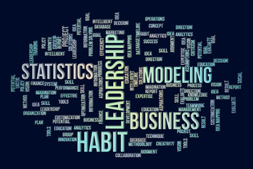 Fototapeta premium Abstract background with business. Words cloud, backdrop, word-cloud, graphic & communication.