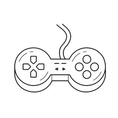 Gamepad vector line icon isolated on white background. Joystick controller line icon for infographic, website or app.