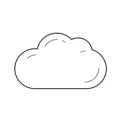 Cloud computing vector line icon isolated on white background. Cloud line icon for infographic, website or app.