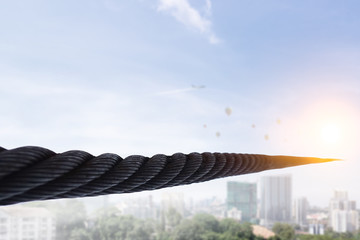 Fototapeta premium Cable in sky