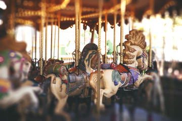 vintage carousel in the park © Yan