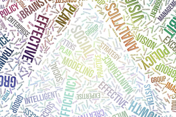 Words cloud business, background or texture for design. Typography, alphabet, backdrop & art.