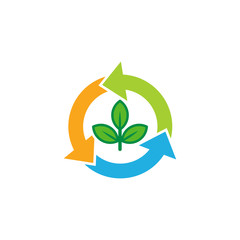 Recycle Nature Logo Icon Design