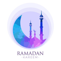 Ramadan Kareem Design Template. Night Sky Ramadan Kareem.