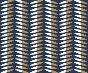 Seamless tan blue and brown ethnic tribal op art natural chevron pattern vector