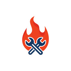 Burn Repair Logo Icon Design