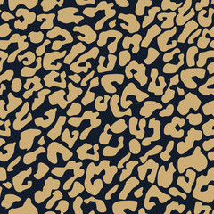 Seamless tan blue and brown leopard print tileable animal pattern vector