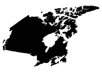 Canada map outline vector.