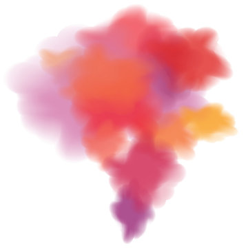 Smoke or watercolor vector illustration with transparency.