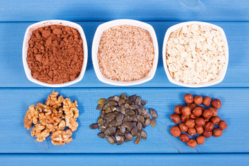 Healthy food containing copper, minerals and dietary fiber