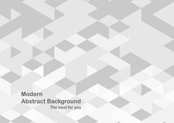 Modern abstract background in polygon shape. Template design in grey and white tone for business presentation, cover, brochure, packaging and web banner.