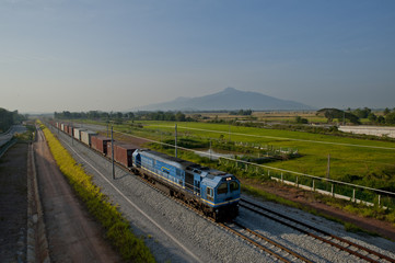 A train in Malaysia at Kedah north of Malaysia