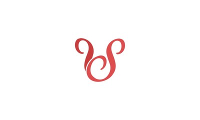 Letter S logo. Typographic icon, S monogram consist of intertwined elements.