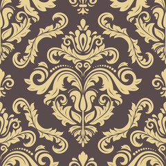 Orient vector classic pattern. Seamless abstract background with vintage golden elements. Orient background. Ornament for wallpaper and packaging