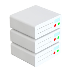 Network Server Data Center Isometric Flat Icon. 3d Rendering
