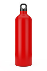 Red Aluminum Bike Water Sport Bottle Mockup. 3d Rendering