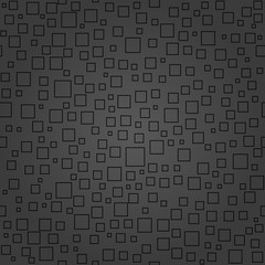 Seamless background for your designs. Modern vector dark ornament with black squares. Geometric abstract pattern