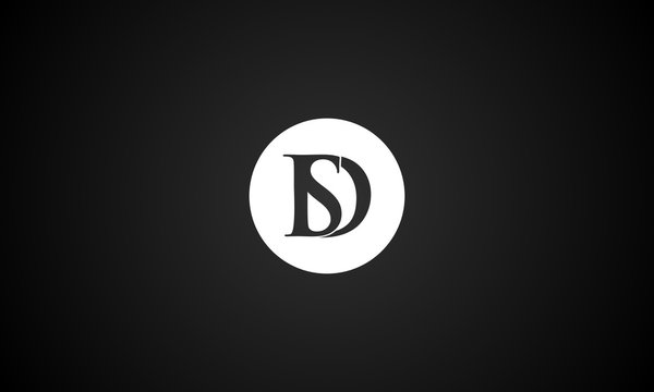 Letter DS Circle Modern Logo, DS ds letter design logo logotype icon, initial letter logo ds, sd, s inside d, logo template